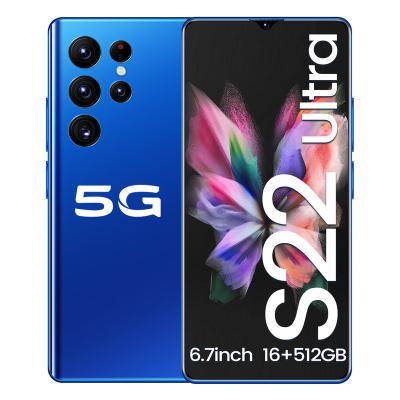 China Dual SIM Card S22 New Fashion Game ULTRA Mobiles Phones With 16GB+512GB Unlocked Mobile Android Smart Phones Smartphone for sale