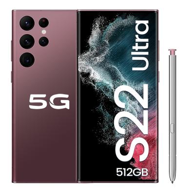 China Dual SIM Card S22 ULTRA 24mp+48mp 16gb+512gb 10 Core Battery Android Unlocked Low Price 5G Smartphones Android Phone for sale