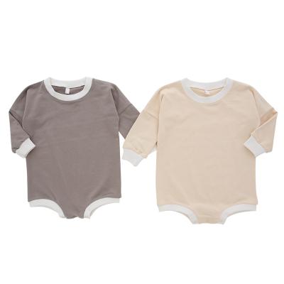 China Plain Baby Sweater Romper Long Sleeve Solid Color Long Sleeve Clothes for sale