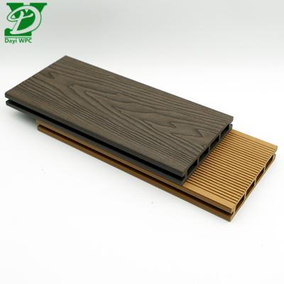 China 3D Embossed WPC Decking Waterproof Outdoor Flooring for sale