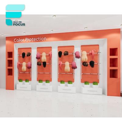 China High Quality Display Merchandise Barber Shop Display Stand Hair Wig Display Racks Wig Display Furniture for sale