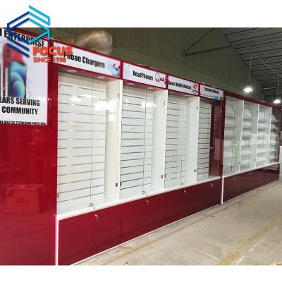 China Retail store mobile phone wall display phone repair shop decoration furniture design mobile phone store for sale