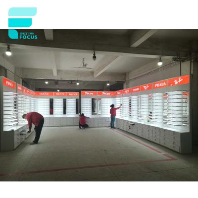 China Glasses Shop Eyewear Display Showcase Store Furniture Optical Glasses Show Counter Showcase for sale