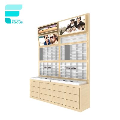 China Glasses Shop Classic Glasses Show Counter Display Cabinets Optical Eyewear Display Stand for sale