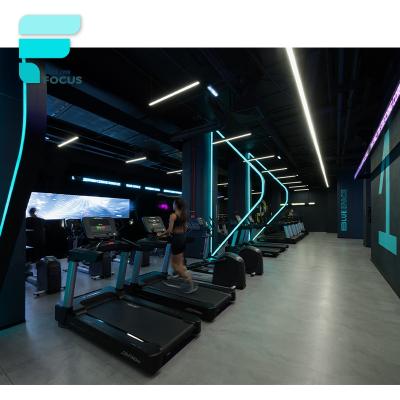 China Customized Modern Sports Club High End Gym Interior Designs Customized Modern Style Sports Equipment Furniture Decoration For Chain Fitness Center for sale