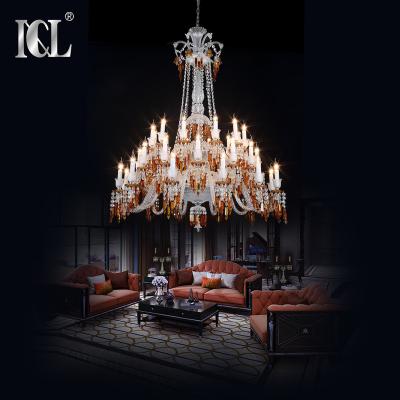 China Zhongshan Industrial Wholesale Indoor Hotel Crystal Glass Arm Pendant Lamp Bedroom Chandelier for sale