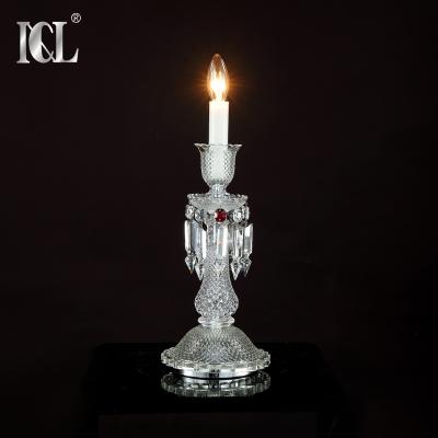 China Factory Wholesale 1Head Modern Bedroom Bedside Hotel Decoration Crystal Table Lamps for sale