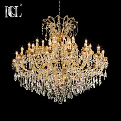 China 37 Heads Maria Theresa Asfour Modern Light European Luxury Energy Saving Crystal Chandeliers For Hotel for sale