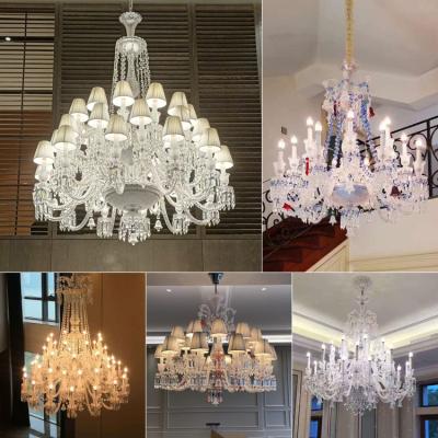 China Modern Clear European Energy Saving High Quality Crystal Chandeliers for Hotel for sale