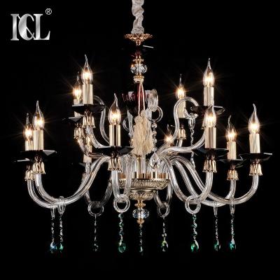 China Asfour Selling LED Crystal Chandelier Industrial High Quality Energy Saving Luxury Chinese Hot Arm Crystal Glass for sale