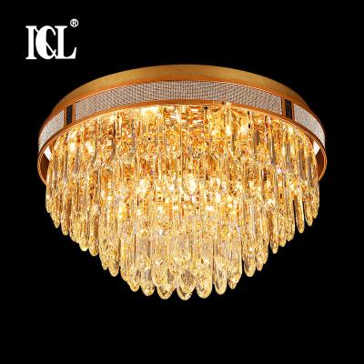 China Wholesale Outdoor Mounted Crystal Ceiling Light Of Hotel Modern Luxury Indoor Gold Customized Warm White From China for sale