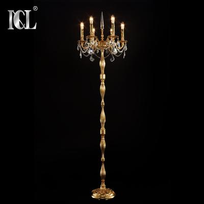 China Asfour modern copper brass crysta floor lamp lzhongshan hot selling lighting for sale