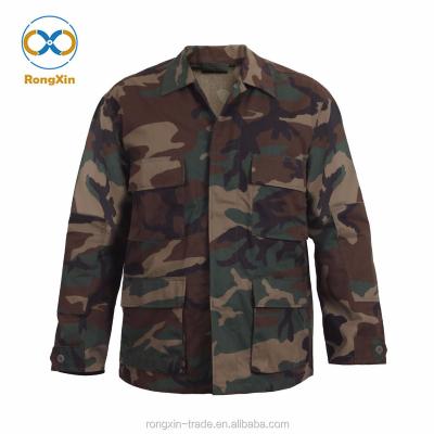 China Breathable Camouflage Bdu Cotton Polyester Shirt For Man Camouflage Bdu Shirt Army Military T-shirt Uniform for sale