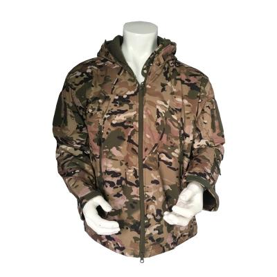 China Durable Polyester Water Resistant Mens Army Ops Softshell Jacket Outdoor Special Tactical Hooded Jacket for sale