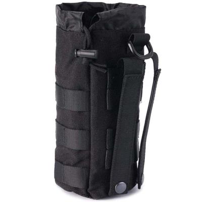 China Waterproof Outdoor 18-40oz Sport Increasing Gym Drawstring Molle Water Bottle Cover Holder Tactical Pouches for sale