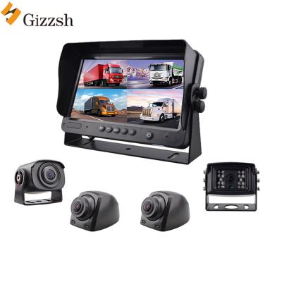 China Waterproof 4CH 7inch IPS Screen Slot Display AHD Car DVR Truck Wired Camera System for sale