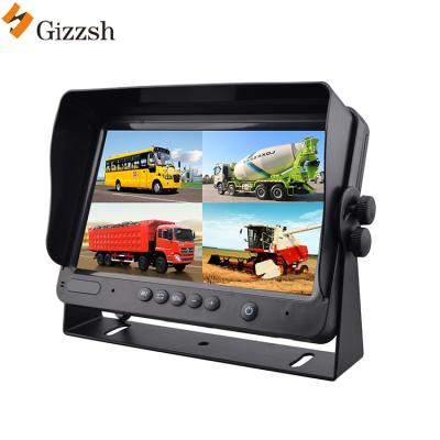 China Waterproof 360 Degree 4 Channels Monitoring 10.1inch Screen Blind Spot Camera System for sale