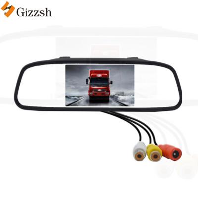 China 2 Input 4.3inch Shock Resistant AV Display Screen For Car Rear View Mirror Monitor for sale