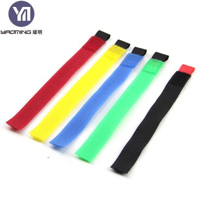 China Custom Logo Adjustable Colorful Sewing Process Cable Tie Hook and Loop Self-Locking Strap Adjustable/Reusable/Durable for sale