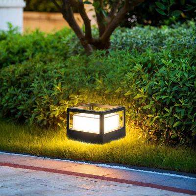 China Classicial 2022 Yard Modern Lawn Decoration Wall Mounted Ground Lamp IP65 Waterproof Outdoor Led Solar Garden Bollard Light for sale