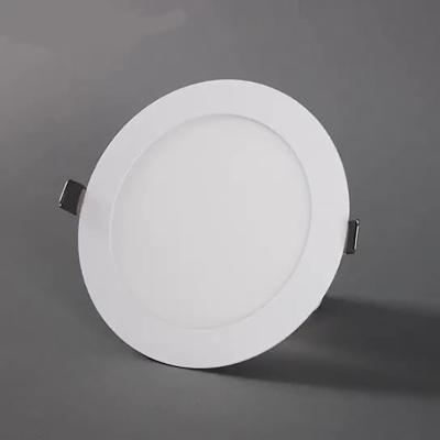 China 5w 7w 12w 18w 24w Modern Iron Lamp Mini Round Recessed Backlit Led Indoor Commercial Panel Light Office Building Lights for sale