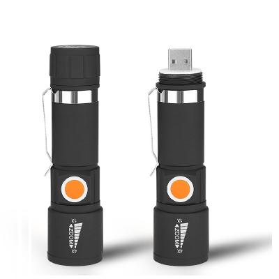 China New Mini 100M Rechargeable USB Outdoor High Power Parking Light Torch LED Flashlights and Torches for sale