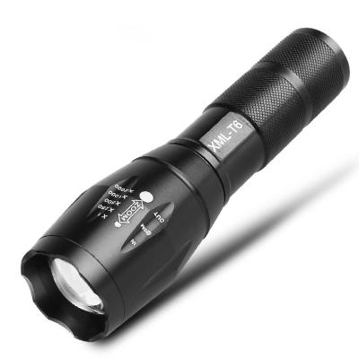 China 600 Lumen XML T6 LED Zoomable Head Flashlight Outdoor Waterproof Self Self Camping Hiking Defensive Camping Tactical Torch for sale