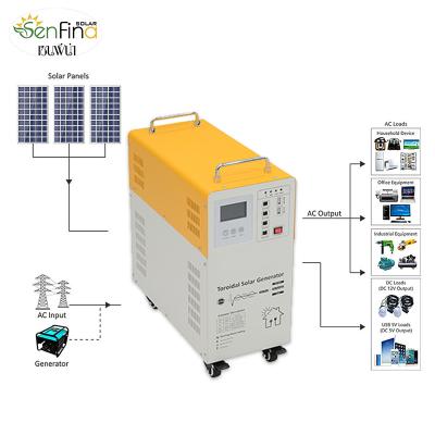 China Solar Panel Generator For Home Senfina Off Grid Solar Power System Home Solar Panel Kit 10kw 10 Kw Prefab Houses Mini Solar System Price For 3KW 5KW 10KW for sale