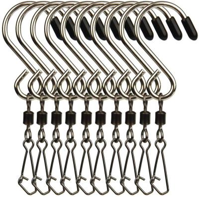 China Garden Accessories 10pcs Swivel S Hooks Clips Hanging Wind Spinners for Chimes Crystal Twisters Spinning Windsocks and Any Kites for sale