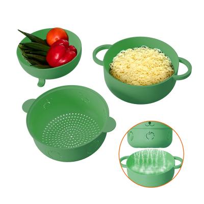 China Kitchen Household Products Microwave Ramen Noodles Bowl with Lids, Food Grade PP BPA Free Noodles Cooker with Strainer, Microwave Pasta Bowl for kitchen for sale