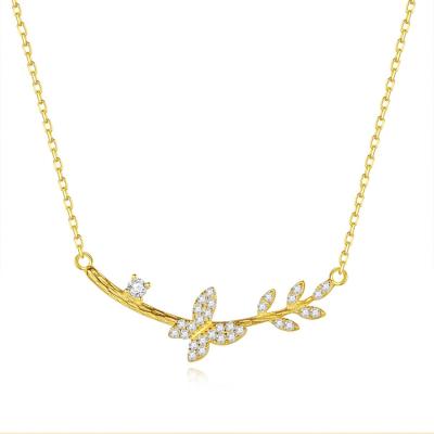 China 925 sterling silver personalized savory necklace TRENDY jewelry 18k gold platinum necklace zirconia chain necklace for for sale