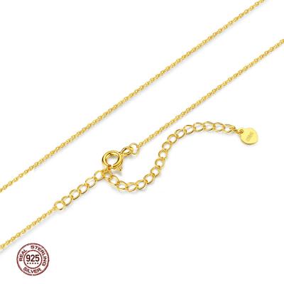 China TRENDY Minimalist No Logo Simple Pendant Necklace Waterproof Platinum 18k Gold Plated Necklace 925 Sterling Silver Necklace Chains For for sale