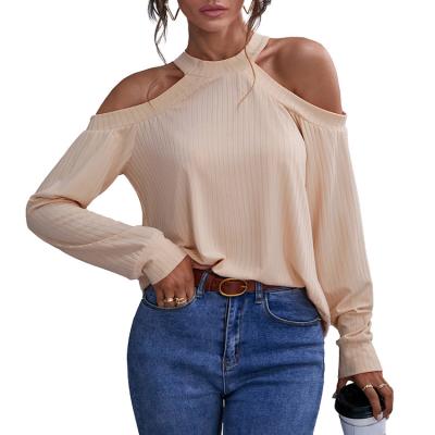 China Sexy Anti-Wrinkle Chill Long Solid Color Autumn Basic Women's Loose Tops For Women's Full Sleeve Knitted Pullover for sale