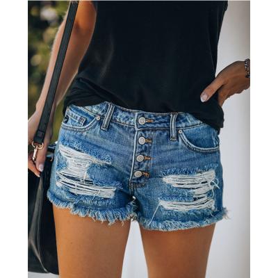 China New Fashion Women America Flag Printing Denim Breathable Listing Shorts With Tassel Fringe Casual Short Jeans for sale