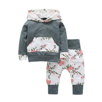 China Kids Winter Boutique Clothing Casual Toddler Outfit Hoodie Pants Sets For 1-3 Years Boys Girls Fall Clothing Sets for sale