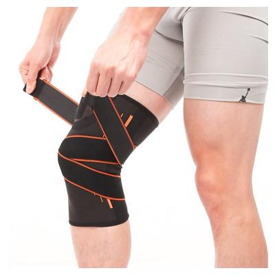 China Adjustable Elasticity Knee Support Sports Patella Knitted Stretch Silicone Pad Compression Strap Breathable Artistic Heating Protector for sale