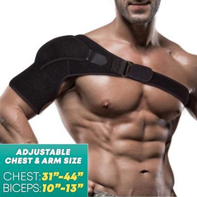 China Breathable Adjustable Gym Sports Care Shoulder Support Back Brace Single Guard Strap Wrap Belt Band Pads Bandage Black Men And Women for sale