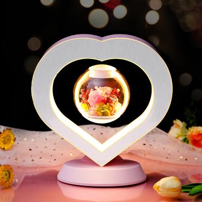 China Modern Wholesale Magnetic levitation perpetual flower smart led christmas night lightfor kids room for sale