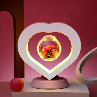 China Modern Wholesale Magnetic levitation perpetual flower 3d smart led touch bar table lamp retro led desktop night light for sale