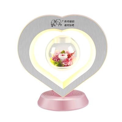 China Modern RTS Personalized Magnetic levitation perpetual flower smart led fancy night lights With Bluetooth speaker for sale