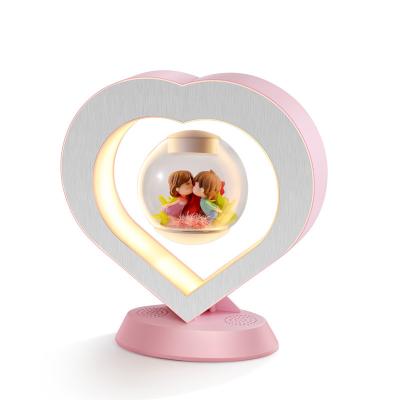 China Hotel and Resort Wholesale 2022 New Idea Custom Birthday Christmas Valentine Gift Cover Magnetic Levitation Led Light With Bluetooth music for sale