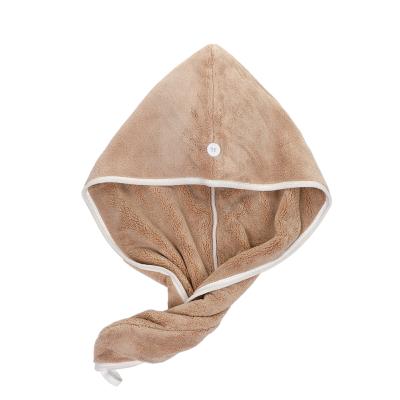 China Other Wholesale Cheap Quick Dry Towel Towel Factory Microfiber Shower Cap Dry Hair Absorbent Soft Hat for sale