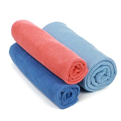 China Sustainable Bear Floral 30x75cm Towels For Wash Bath Face Double Sides Solid Microfiber Twist Loop Towel for sale