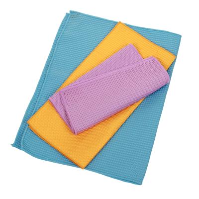 China Small Square Wash Towel 30x30cm Solid Viable For Microfiber Car Double Sides Car Cleaning Wash Towels Twist Loop for sale