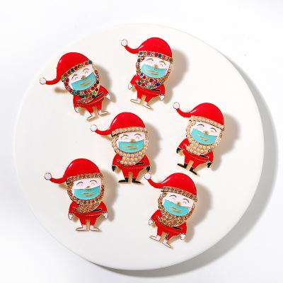 China 2022 TRENDY Santa Earrings Funny and Cute New Christmas For Women Shiny Rhinestone Stud Earrings Christmas Women Earrings for sale