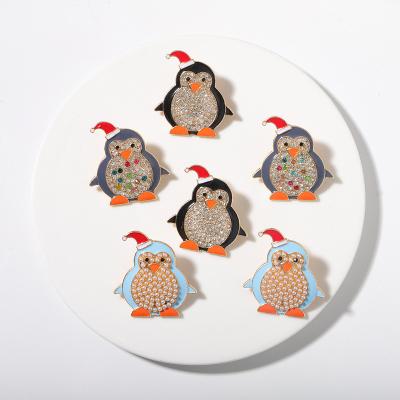 China 2022 FASHIONABLE Christmas Party Drop Earrings Diamond Cute Penguin Earrings Funny Christmas Sale Hot Earrings For Women for sale