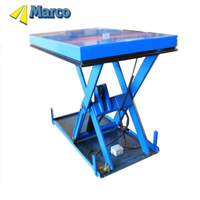 China 800mm Lift Stroke Heavy Duty Goods Hydraulic Scissor Lift Table for Customized Material Handling M0-020080-D2 for sale