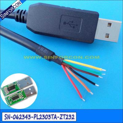 China pl2303ta copper usb wire rs232 end prolific serial cable for sale