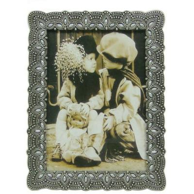 China Classic/Vintage/Vintage Exquisite Luxury Pearl Rhinestone Mini Photo Frame Silver Picture Encrusted Jeweled Frames For Home Decor for sale