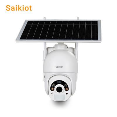 China Low  Power Outdoor WiFi Wireless Solar Power Camera 4G 3G Sim Card Support 128 Memory Card Slot CCTV Security IP Camera for sale